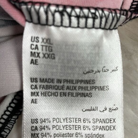 Alfani  Macys Tunic Top Boho Fairy Floral Black White Coral Multi - Picture 6 of 6